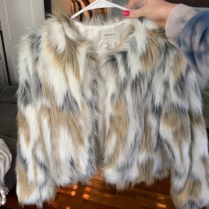 Fur jacket coat small